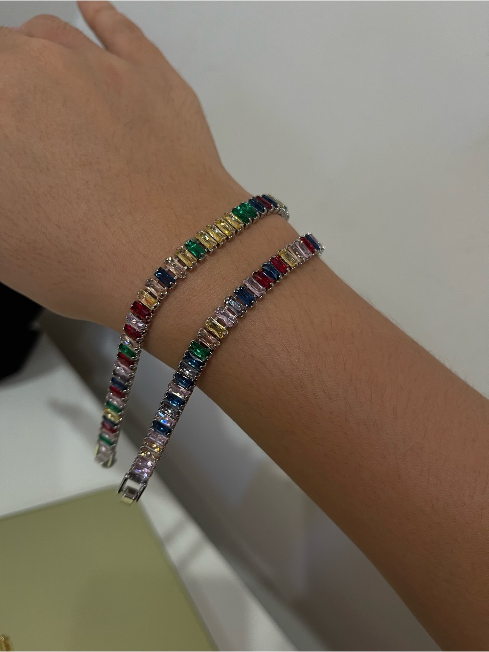 Multi-Color Gemstone Tennis Bracelet - Women Jewelry